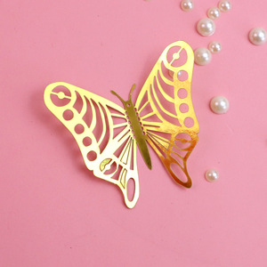 12 décorations de gâteau en forme de papillon doré métallique, décorations de gâteau dorées pour mariage, fête d'<span class=keywords><strong>anniversaire</strong></span>, baby shower, fournitures de pâtisserie - Product Image 5