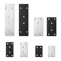 Supports à trou fixe carré droit en acier inoxydable pour attache de meuble d'armoire et planche de bois connecter des entretoises d'angle planaires