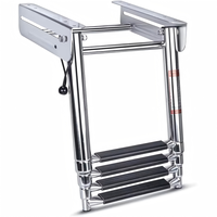 Escalera de Embarque Marina 304/316SS, Escalera Plegable para Nadar, Escalera Telescópica de Acero Inoxidable para Embarcaciones, Escalera para Muelle de Barcos, para Yates y Veleros