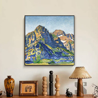 Peinture murale moderne de nature morte, toile horizontale, décoration coucher de soleil, peinture abstraite