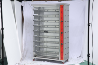 Rôtissoire à poulet professionnelle à gaz 9 broches en acier inoxydable 304, pour une cuisson uniforme et des saveurs parfaites, capacité 36-45 poulets/lot, pour restaurant