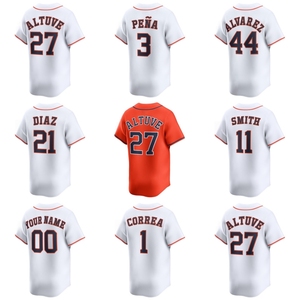 Camiseta de Béisbol Estadounidense de los Astros de Houston Bordada al por Mayor # 27 José Altuve # 44 Yordan Álvarez # 34 Ropa de Softbol <span class=keywords><strong>Nolan</strong></span> <span class=keywords><strong>Ryan</strong></span> - Product Image 1