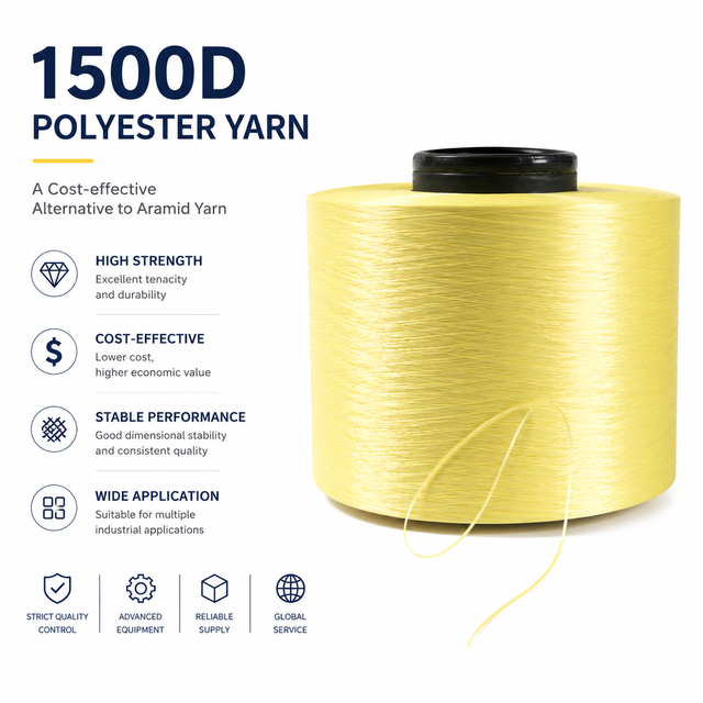 1500D Raw Filament Polyester Yarn for Fiber Optic Cable | High Strength Heat-Resistant Flame Retardant Cable Filling Material
