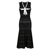 Robe élégante sans manches en tricot pour femme, motif floral 3D ajouré, amincissante, polyvalente, décontractée, robe de mode pour femme