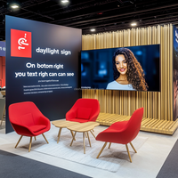 Stand d'exposition modulaire personnalisé 10x10 avec panneau mural à grille pour salon professionnel de beauté