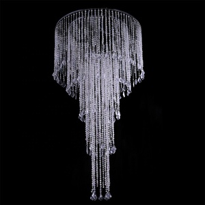 Decorazione di cerimonia nuziale del <span class=keywords><strong>diamante</strong></span> di perline con foglie di goccia di plastica lampadari - Product Image 1