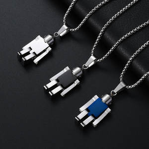 Collier pendentif tendance en acier inoxydable 316L personnalisé, bijoux fins, collier robot mobile pour homme - Product Image 2