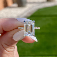 Bague de fiançailles unique en or blanc 925 et argent, diamant de laboratoire certifié IGI VVS, bijoux fins, vente chaude