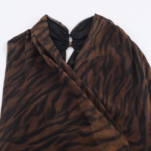 TAOP&ZA 2025 Nuova Collezione Autunnale <span class=keywords><strong>Abito</strong></span> <span class=keywords><strong>Mini</strong></span> Sexy Stile Europeo e Americano con Stampa Animalier e <span class=keywords><strong>Doppio</strong></span> <span class=keywords><strong>Petto</strong></span> 9121215 - Product Image 3