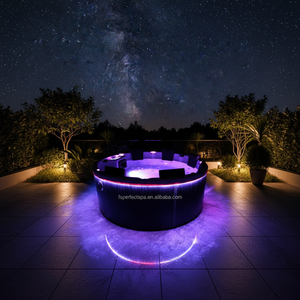 <span class=keywords><strong>Vasca</strong></span> Idromassaggio Rotonda Freestanding <span class=keywords><strong>per</strong></span> 6 Persone, in Acrilico, Stile SPA, <span class=keywords><strong>per</strong></span> Casa Romantica - Product Image 1