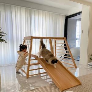 Aire de jeux intérieure Jungle Gym Jouets d'escalade pour bébés Montessori Style Waldorf Ensemble de jeu en bois pour enfants - Product Image 3