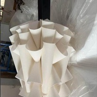 Lanternes en papier parchemin style Wabi Sabi avec lumière, lampes en papier pliées Besoike, lustre à pétales superposés pour restaurant