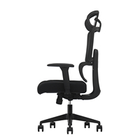 Chaise de bureau pivotante ergonomique noire bon marché, réglable, en maille, mobilier de bureau de direction, chaise inclinable de direction