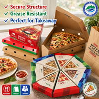 Boîte à pizza en papier LongXiang avec impression personnalisée, boîte à pizza triangulaire, conteneur alimentaire