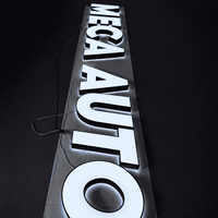 Lettres en relief 3D personnalisées à LED avec éclairage frontal, logo en acrylique pour intérieur, enseigne pour la réception de bureau, mur de marque