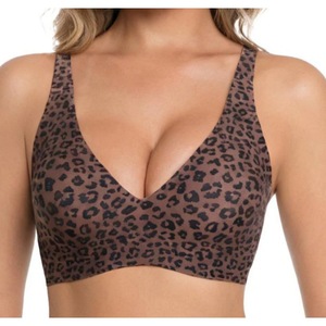 Soutien-gorge sexy pour <span class=keywords><strong>femme</strong></span>, motif léopard, effet gelée, haute qualité, confortable, <span class=keywords><strong>dos</strong></span> élégant, push-up, sans armatures, vente en gros - Product Image 4