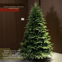 Fabricant professionnel, arbre de Noël artificiel en plastique de haute qualité, écologique, 7 pieds, avec lumières LED, réutilisable, pour usage intérieur, rapide