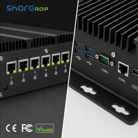 Sharerdp Custom Core I5-8250U Mesin Kecil Tanpa Kipas Quad Core DDR4 SSD Mini PC Industri Baru untuk Rumah Bisnis Biaya Rendah