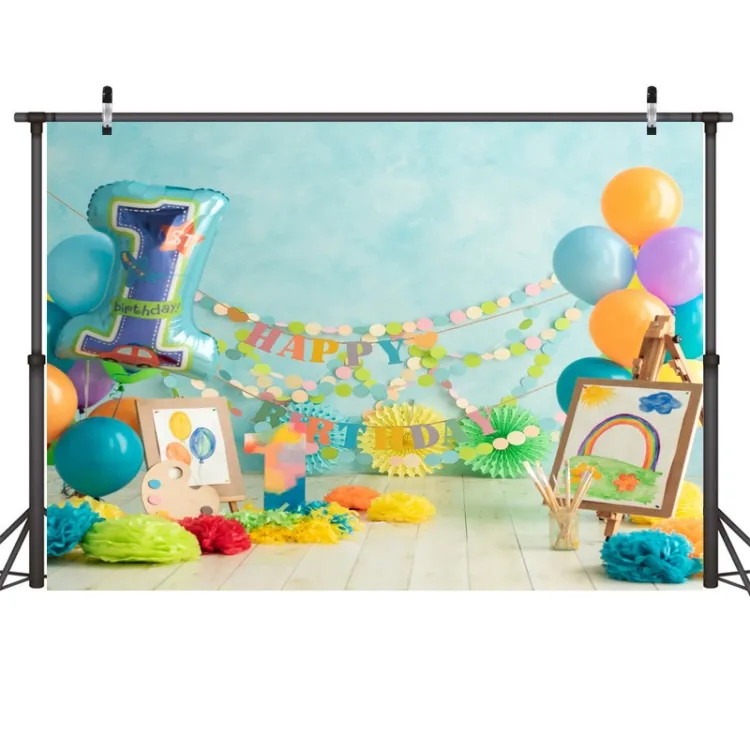 photoshoot backdrop One Year Old Birthday Photography Background Birthday Party Decoration Photo kids party decor back drops