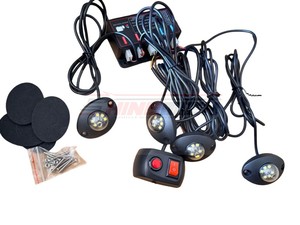 <span class=keywords><strong>Kit</strong></span> de Luces Estroboscópicas LED Universales Ocultas, Luz de Advertencia de Emergencia de Montaje en Superficie, Luz Intermitente para Parrilla Delantera - Product Image 3