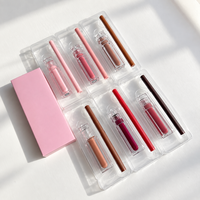 Kit de gloss et crayon à lèvres 2-en-1 hydratant végétalien, longue tenue, sans transfert, pour marque privée