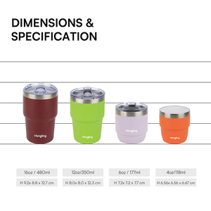 Hong Ling 2026 Nouveau Design Tasse Isotherme Double Paroi en Acier Inoxydable avec Couvercle Anti-éclaboussures et Intérieur en Céramique - Product Image 4