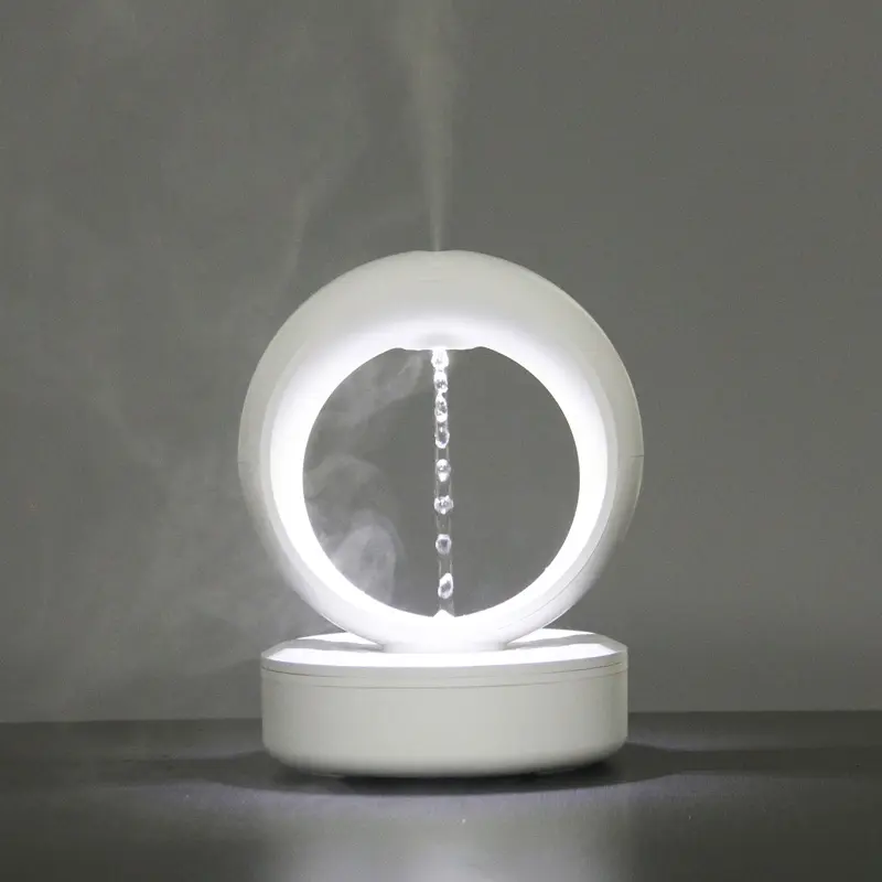 2024 ใหม่ไฟกลางคืนกระจายกลิ่นหอมอัลตราโซนิกCool Mist Anti-Gravity Creative Designหยดน้ําAnti Gravity Air Humidifier