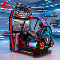 Simulateur de course automobile dynamique 55 pouces, machine de jeu d'arcade à monnayeur avec mouvement pour centre de jeux et centre commercial, vente en gros