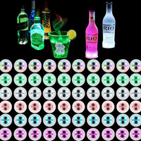 Sous-verres LED multicolores clignotants, sous-verres LED légers et portables pour réceptions de mariage, fêtes d'anniversaire