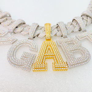 Collier avec pendentif en diamant personnalisé 2026, <span class=keywords><strong>testeur</strong></span> de diamant, bijoux pour homme en argent 925, hip hop, V V S, moissanite - Product Image 1