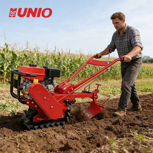 Nouveau produit 2026 : Micro-motoculteur agricole à chenilles, moteur essence 7 CV, haute productivité - Product Image 1