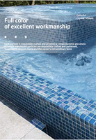 Mosaïque de verre pour piscine, mosaïque de verre utilisée pour le revêtement mural des piscines paysagères, les hôtels, les clubs de golf et les carreaux de piscine.
