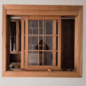 Rắn Gỗ Tếch gỗ khuôn cửa sổ nghiêng lần lượt tính năng thiết kế đồ họa hiện đại làm bằng tay gỗ khung cửa sổ treo phòng khách ngoài trời - Product Image 2