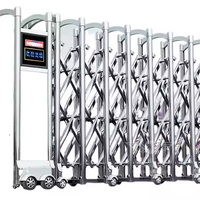 Anxia Outdoor Auto Remote Control Factory Supply Electric Automatic Flexible Electric Stainless Steel Rétractable Folding Gate