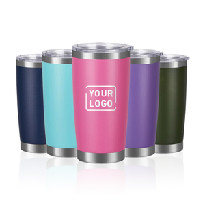 Customized 20oz 304 Stainless Steel Double Wall Vacuum Insulated Skinny Tumbler Lid Straw Leak-Proof BPA Free Wide Mouth 6-12 - Product Image 1