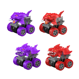 Nuovi Giocattoli per Bambini QS: Auto Cartoon con Animali, Camion Acrobatici in Plastica Colorata, <span class=keywords><strong>2</strong></span> Stili Assortiti, Veicoli a Frizione per Bambini - Product Image 1