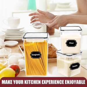 Contenedor Hermético para Almacenamiento de Alimentos, Organizador de Cereales de Plástico Libre de BPA con Tapas Fáciles de Cerrar para la Organización de la Despensa de la Cocina - Product Image 6