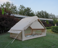 Tente Lodge Gonflable Portable Premium Oxford à Grande Porte et Fenêtre, 6,3 Mètres Carrés, pour Glamping de Luxe au Moyen-Orient (Exportation)