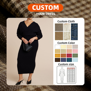 Fabricant de vêtements sur mesure grande taille pour femmes – Robe élégante asymétrique à épaule dénudée avec fronces – Usine de confection OEM/ODM – Plusieurs modèles 2026 - Product Image 3