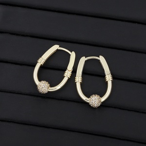 JXX Wholesale 14K Gold Plated <b>Fashion</b> Jewelry <b>Earring</b> Micro Inlay Zircon Custom Dainty Women huggies <b>Hoops</b> <b>Earring</b> - Product Image 5