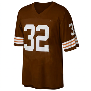 Maillot de football américain authentique personnalisé en mesh pour adultes, unisexe, grandes tailles, été, manches courtes, respirant, anti-humidité - Product Image 1