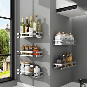 304 Stainless Steel Wall Mounted Kitchen <b>Rack</b> <b>Shelves</b> Spice <b>Rack</b> Bathroom Corner <b>Shelf</b> - Product Image 2