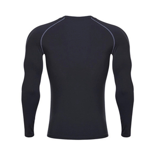 Haut de compression à manches longues uni à manches raglan, séchage rapide, sous-vêtement de sport pour la gym et l'entraînement - Product Image 1