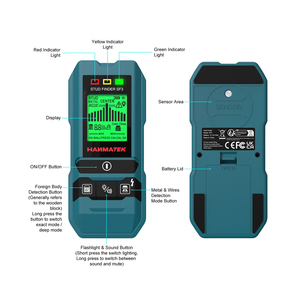 Detector de vigas SF3 4 en 1 HANMATEK SF3 para medir cables de madera y metal en paredes - Product Image 2