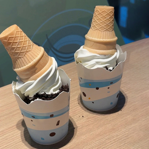 Lokyo Cấp Thực Phẩm Sundae Mcflurry Tráng Miệng Cốc Giấy <span class=keywords><strong>Container</strong></span> Takeaway Dùng Một Lần 12Oz 350Ml <span class=keywords><strong>Ice</strong></span> <span class=keywords><strong>Cream</strong></span> Cup Với Logo - Product Image 4