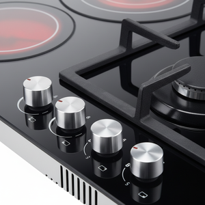 Table <span class=keywords><strong>de</strong></span> <span class=keywords><strong>cuisson</strong></span> moderne en verre à 4 brûleurs, <span class=keywords><strong>gaz</strong></span> et électrique, pour appareils électroménagers <span class=keywords><strong>de</strong></span> cuisine - Product Image 3