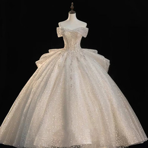 Abiti da Sposa Lunghi con Perline, Squisiti Abiti da Sposa Personalizzati con Pizzo Paillettato, Abiti da Cerimonia Formali Vestido De Noiva <span class=keywords><strong>2026</strong></span> - Product Image 1