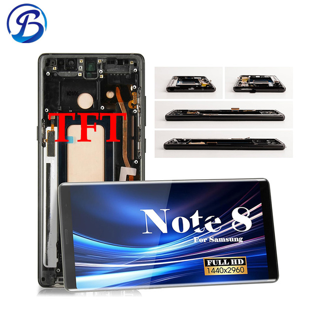 TFT LCD Touch Screen Digitizer Assembly for Galaxy Note 8 SM-N950F SM-N950U TFT LCD Digitizer Assembly Part with Frame