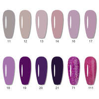 Ensemble de vernis gel ICE NOVA couleur violet, nouvelle tendance, sans HEMA, OEM/ODM, ensemble de vernis gel tendance, couleurs de gel solide pour nail art
