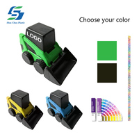 Vente en gros de chariot élévateur personnalisé balle anti-stress jouet de véhicule de construction en mousse PU logo imprimé cadeau promotionnel soulagement de l'anxiété